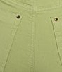 A Loves A High Rise Wide Leg Patch Pocket Utility Jeans, Color:Antique Jade - Image 4