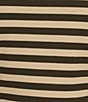 A Loves A Horizontal Stripe Print Stretch Knit Turtleneck Long Sleeve Tee - Image 4