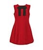 A Loves A Little Girls Bow Detail Dress, Color:Scarlet - Image 1
