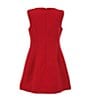 A Loves A Little Girls Bow Detail Dress, Color:Scarlet - Image 2