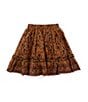 A Loves A Little Girls Ruffle Mini Skirt, Color:Navy Multi - Image 1