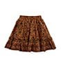 A Loves A Little Girls Ruffle Mini Skirt, Color:Navy Multi - Image 2