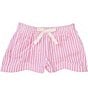 A Loves A Little Girls Striped Dolphin Shorts, Color:Pink/White - Image 1