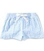 A Loves A Little Girls Striped Dolphin Shorts, Color:Blue/White - Image 1