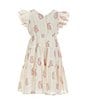 A Loves A Little Girls Family Matching Flutter Sleeve Maxi Dress, Color:Ivory - Image 2