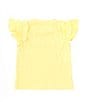 Color:Daffodil - Image 2 - Little Girls 2T-6X Flutter Sleeve Ribbed Tank