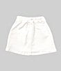 Color:White - Image 2 - Little Girls 2T-6X Oversized Front Pocket Denim Mini Skirt