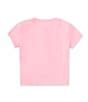 Color:Soft Pink - Image 2 - Little Girls 2T-6X Short Sleeve Glitter Rainbow T-Shirt