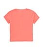 Color:Pink - Image 2 - Little Girls 2T-6X Short Sleeve Glitter T-Shirt