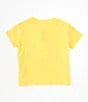 Color:Daffodil - Image 2 - Little Girls 2T-6X Short Sleeve Glitter Puppy Dog T-Shirt