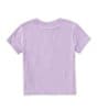 Color:Lavender - Image 2 - Little Girls 2T-6X Short Sleeve Glitter Unicorn T-Shirt