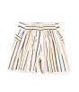 Color:Rose Coral - Image 2 - Little Girls 2T-6X Striped Mini Trouser Short