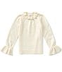 A Loves A Little Girls Long Sleeve Ruffle Top - Image 4