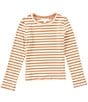 A Loves A Little Girls Long Sleeve Stripe Tee - Image 1