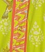 Color:Pistachio/Multi - Image 3 - Long Balloon Sleeve Mandarin Collar Button Front Self Tie A-Line Printed Maxi Dress