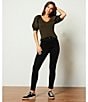 A Loves A Magic Universal Fit High Waisted Skinny Leg Stretch Denim Jeans, Color:Black - Image 4