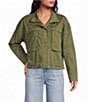 A Loves A Mock Neck Long Sleeve Flap Pocket Jacket - Image 2