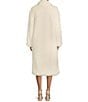 A Loves A Oversized Long Faux Fur Double Breasted Notch Lapel Coat, Color:Cream - Image 2