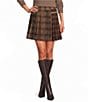 A Loves A Plaid Print Pleated A-Line Mini Skirt - Image 1