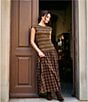 A Loves A Plaid Round Neck Sleeveless Smocked Bodice Drop Waist Maxi Dress - Image 6