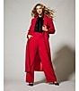 A Loves A Poplin Point Collar Bow Tie Neck Sheer Illusion Lace Long Sleeve Button Front Shirttail Blouse, Color:Black - Image 5