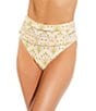 A Loves A Pretty Posey Ruffle High Waisted Swim Bottom, Color:Pretty Posey - Image 1