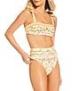 A Loves A Pretty Posey Ruffle High Waisted Swim Bottom, Color:Pretty Posey - Image 3