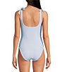 A Loves A Reversible Chevron Flower Bandeau Tie Shoulder One Piece Swimsuit, Color:Chevron Flower - Image 6