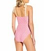 A Loves A Reversible Pretty Posey Bandeau Tie Shoulder One Piece Swimsuit, Color:Pretty Posey - Image 4