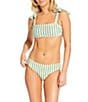 A Loves A Reversible Sunshine Ditzy Wide Tie Shoulder Bandeau Swim Top, Color:Sunshine Ditzy - Image 6
