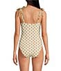 A Loves A Reversible Versailles Floral Bandeau Tie Shoulder One Piece Swimsuit, Color:Versailles Floral - Image 4