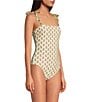 A Loves A Reversible Versailles Floral Bandeau Tie Shoulder One Piece Swimsuit, Color:Versailles Floral - Image 6