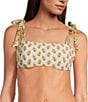 A Loves A Reversible Versailles Floral Wide Tie Shoulder Bandeau Swim Top, Color:Versailles Floral - Image 5