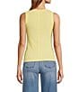 Color:Daffodil - Image 2 - Ribbed Knit Scoop Neck Sleeveless Tank