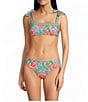 A Loves A Rio Garden Reversible Border Print Tie Shoulder Bandeau Swim Top - Image 3
