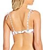 A Loves A Rosebud Floral Reversible Embroidered Tie Shoulder Bandeau Swim Top, Color:Rosebud - Image 2