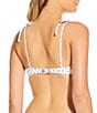 A Loves A Rosebud Floral Reversible Embroidered Tie Shoulder Bandeau Swim Top, Color:Rosebud - Image 4