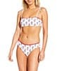 A Loves A Rosebud Floral Reversible Embroidered Tie Shoulder Bandeau Swim Top, Color:Rosebud - Image 5