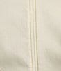 Color:Ivory - Image 3 - Round Neck Short Sleeve Denim Mini Ruffle Wrap Dress