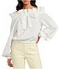 A Loves A Ruffle Off-the-Shoulder Long Balloon Sleeve Bubble Hem Coordinating Top - Image 1