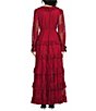A Loves A Ruffle V-Neck Long Sleeve Lace Tiered Maxi Dress - Image 4