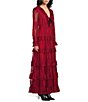 A Loves A Ruffle V-Neck Long Sleeve Lace Tiered Maxi Dress - Image 5