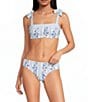 A Loves A Skies The Limit Reversible Border Print Tie Shoulder Bandeau Swim Top - Image 3