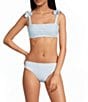A Loves A Skies The Limit Reversible Border Print Tie Shoulder Bandeau Swim Top - Image 6