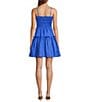 A Loves A Square Neck Sleeveless Spaghetti Strap Smocked Babydoll Mini Dress, Color:Cobalt Blue - Image 2