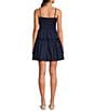 A Loves A Square Neck Sleeveless Spaghetti Strap Smocked Babydoll Mini Dress, Color:Indigo - Image 2