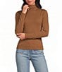 A Loves A Stretch Knit Turtleneck Long Sleeve Tee - Image 1