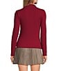A Loves A Stretch Knit Turtleneck Long Sleeve Tee, Color:Wine - Image 5