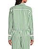 A Loves A Striped Collared Long Sleeve Button Front Woven Coordinating Shirt - Image 2
