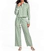 A Loves A Striped Collared Long Sleeve Button Front Woven Coordinating Shirt - Image 5